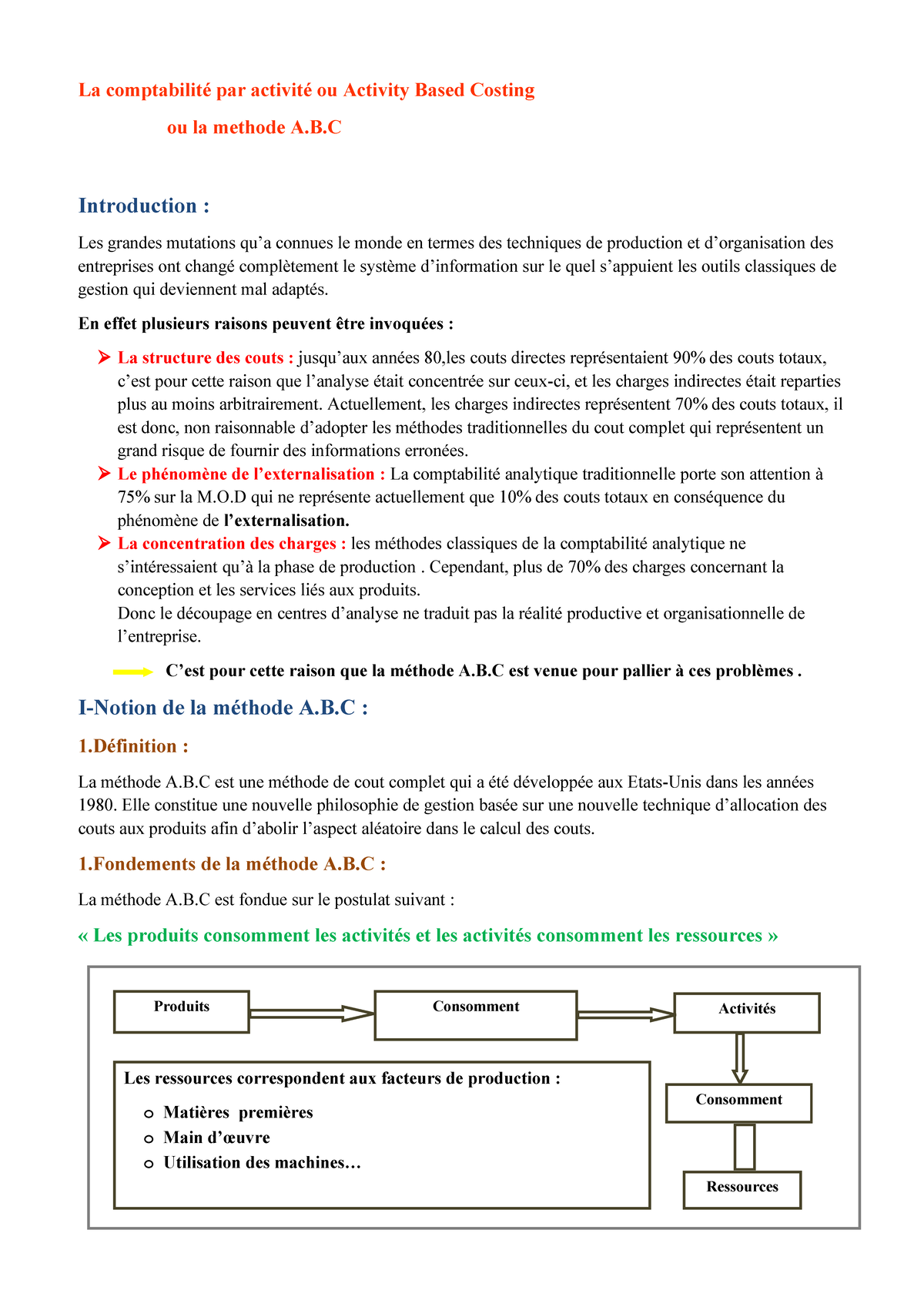 Méthode ABC - Cours Complet avec Exemples Illustrés - Studocu