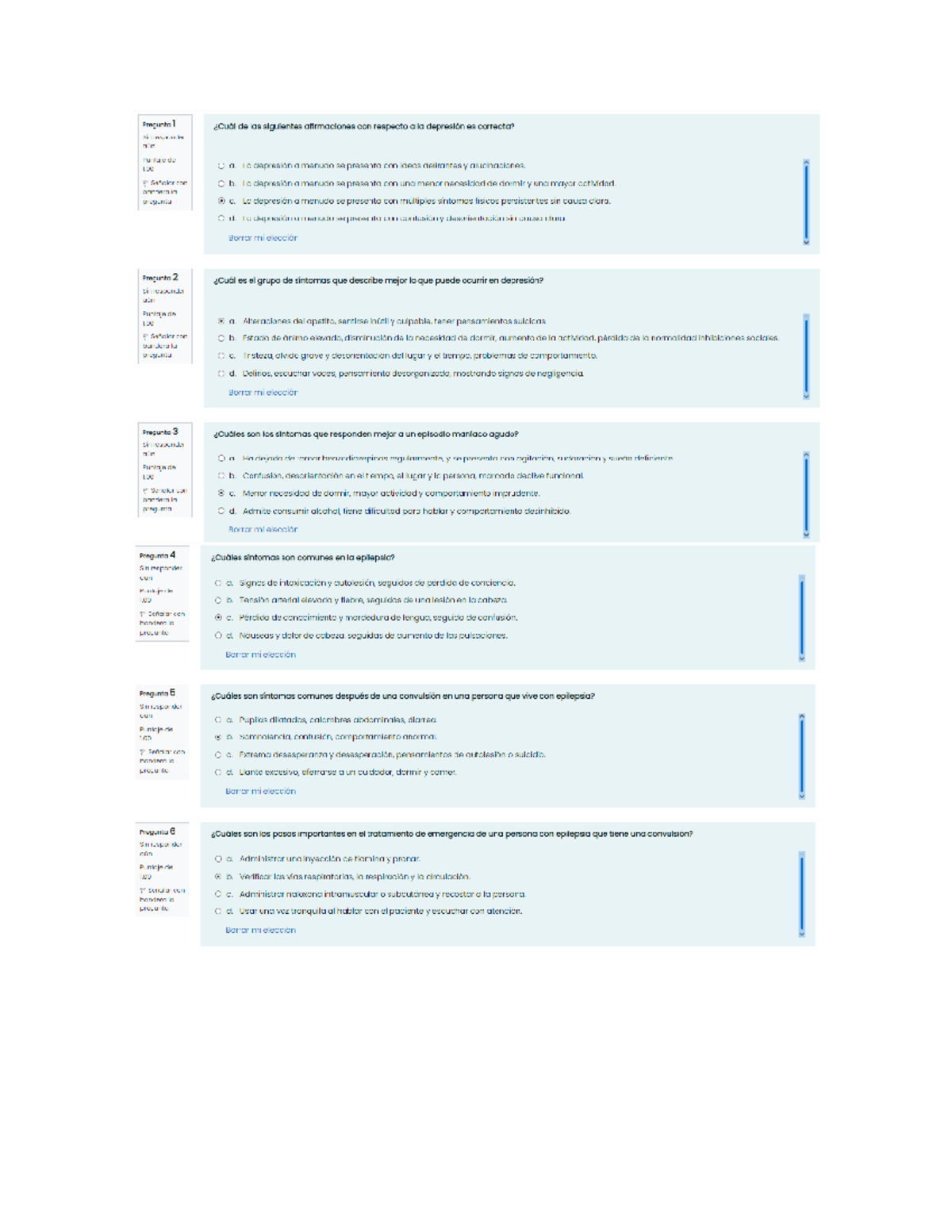 Examen Final de Salud Mental - Mh GAP - SIESABI - Document Preview