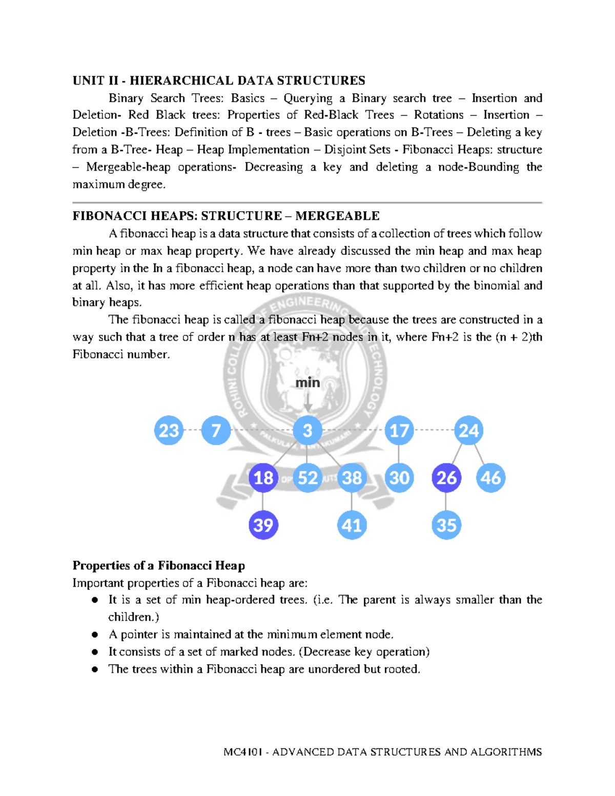 CP4151 - Final Exam Questions on Advanced Data Structures and ...