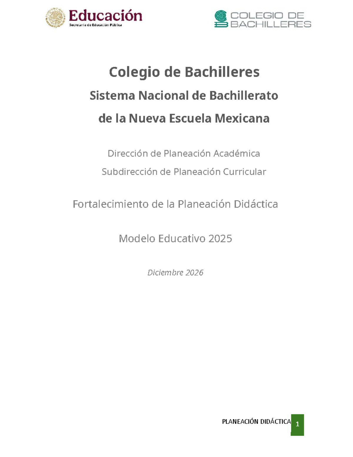 Planeación Didáctica: Recomendaciones para el Modelo Educativo 2025 ...