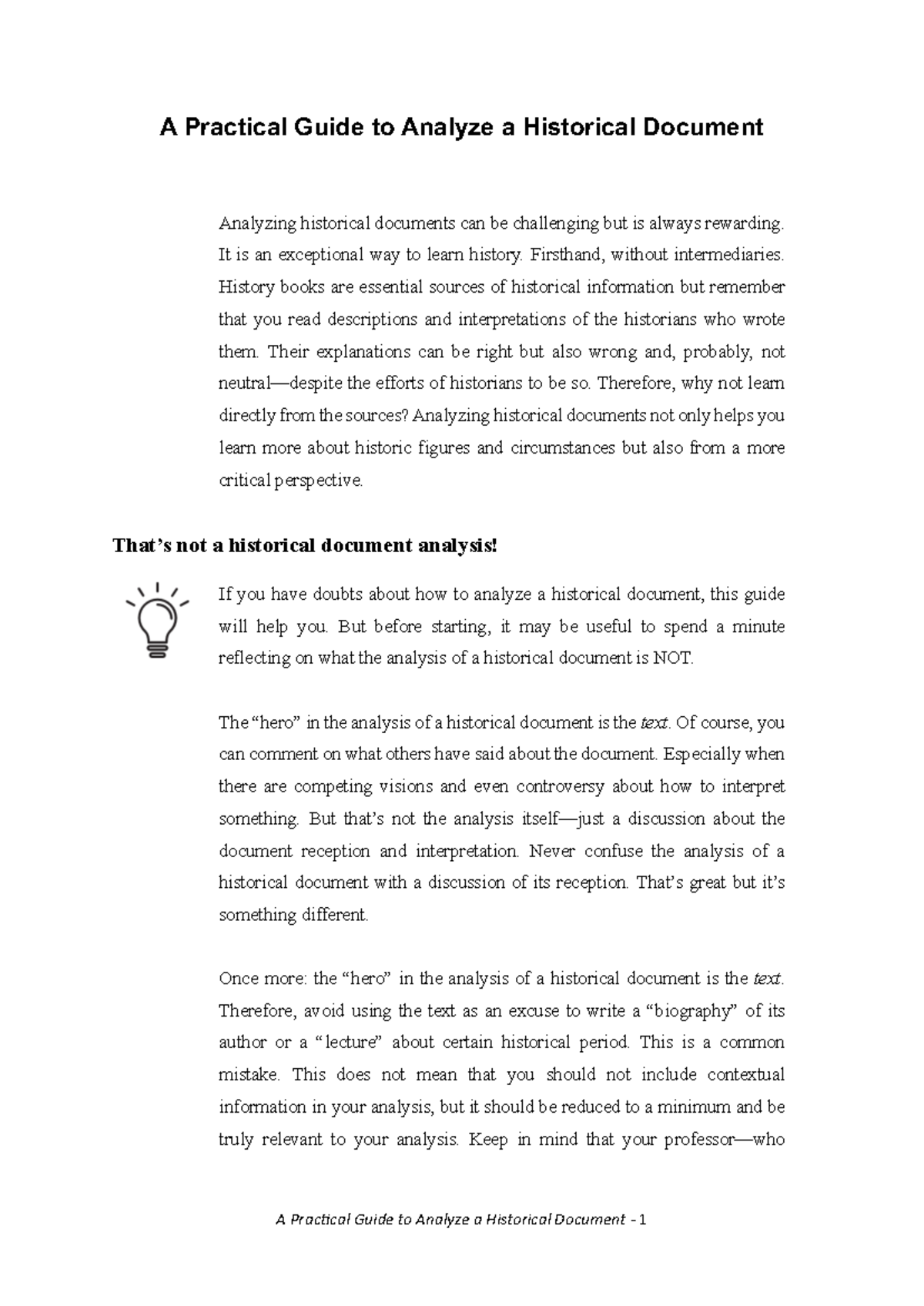 A Practical Guide to Analyze a Historical Document[ 19] - A Practical ...