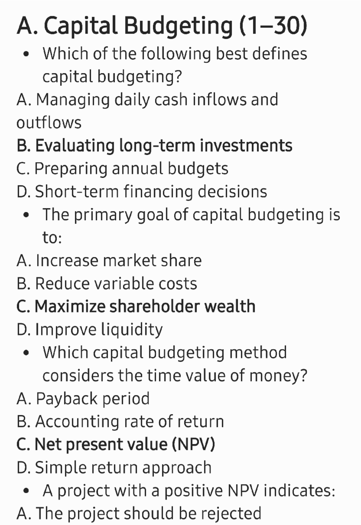 Capital Budgeting Concepts and Methods - MSQ8C32424242I4oh392939 - Studocu