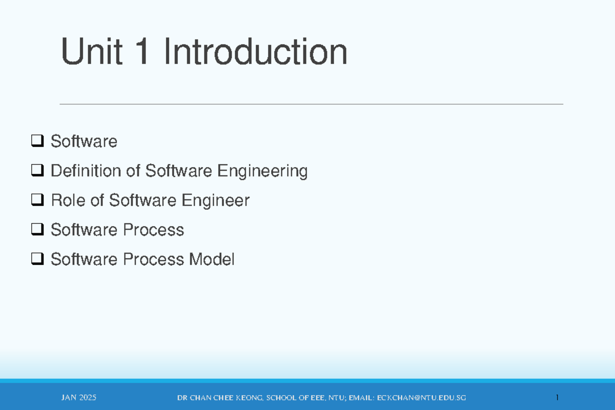 Software Engineering Fundamentals: An Introductory Unit (EEE101) - Studocu