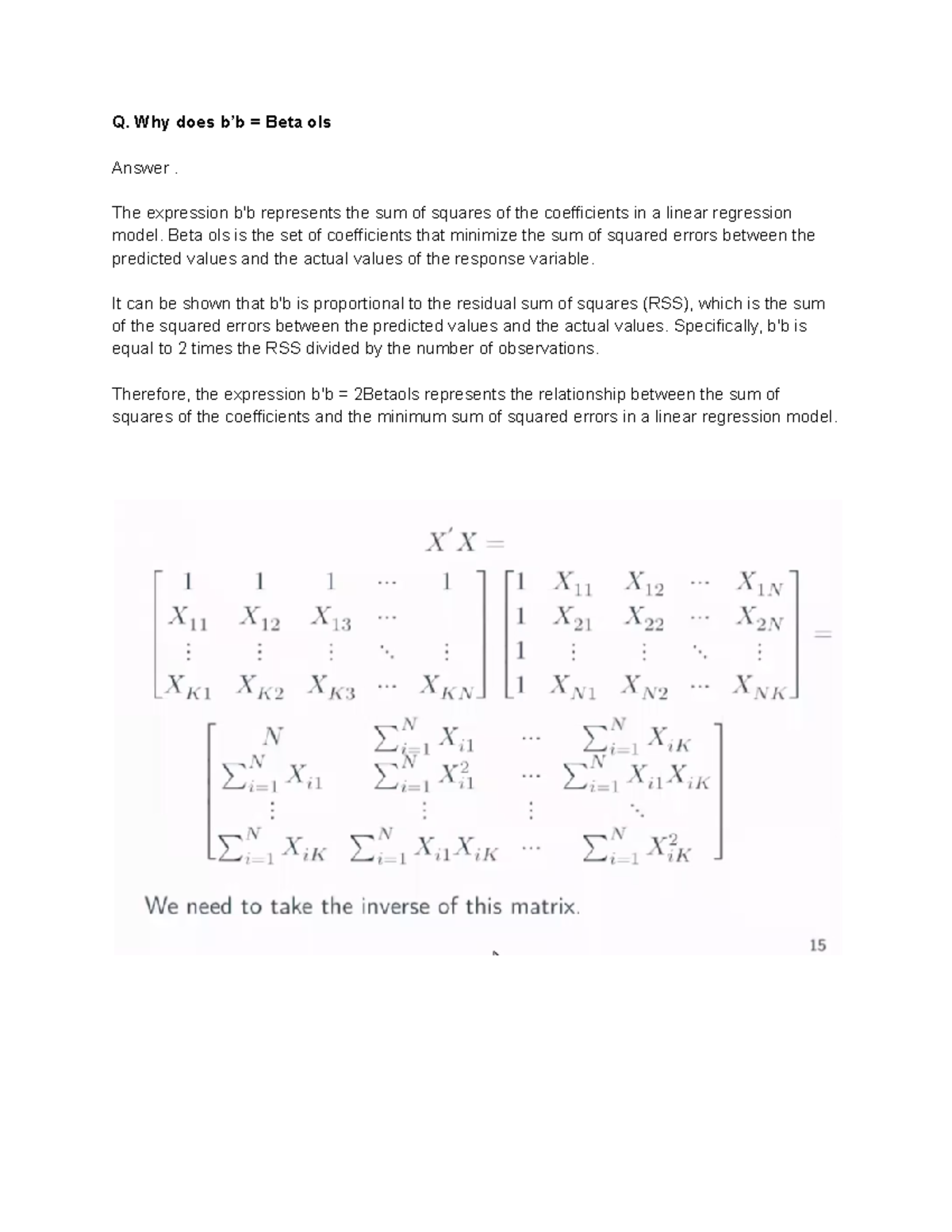 Econometrics Exam 2 - Class Notes on Regression Techniques - Studocu