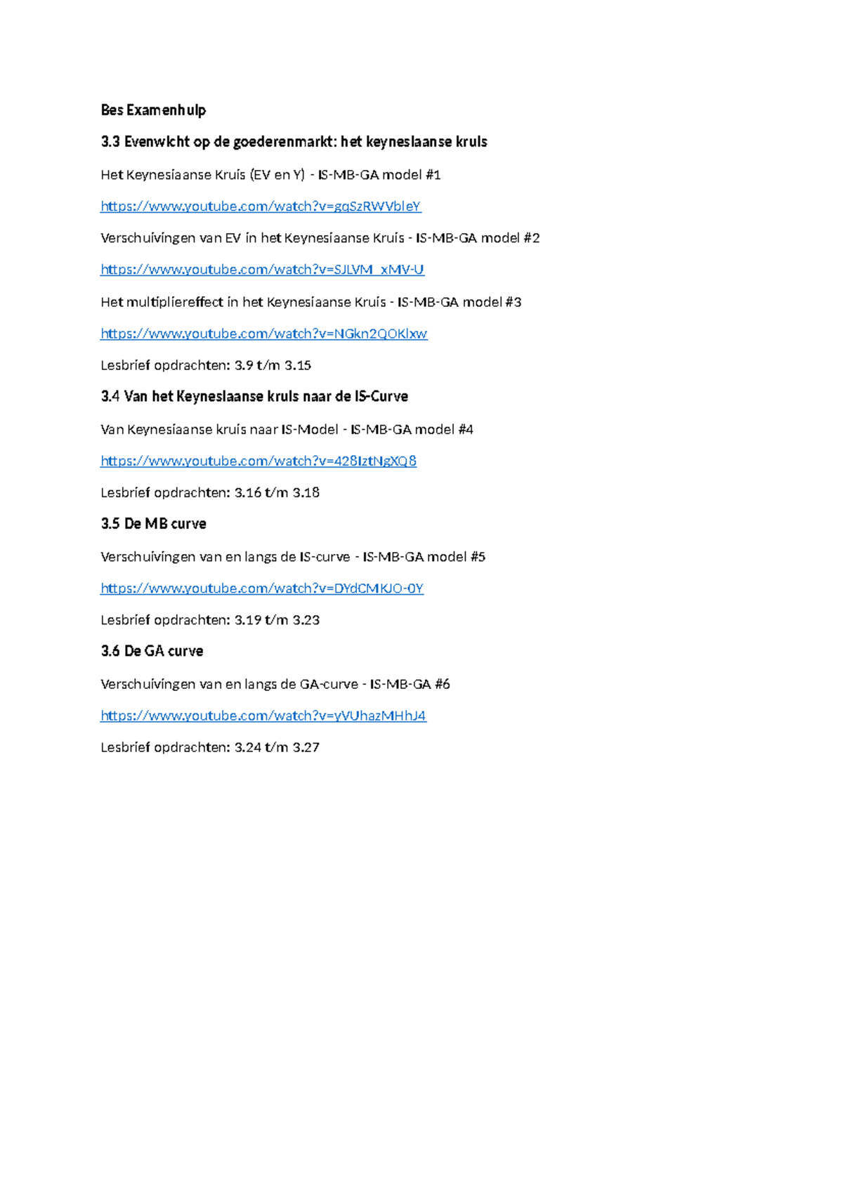 IS MB GA model filmpjes BES Examenhulp - Bes Examenhulp 3 Evenwicht op ...