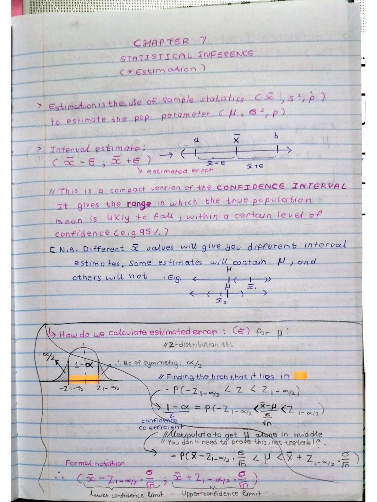 Chapter 6/7 Summary: Confidence Intervals for Mean & Proportion - Studocu