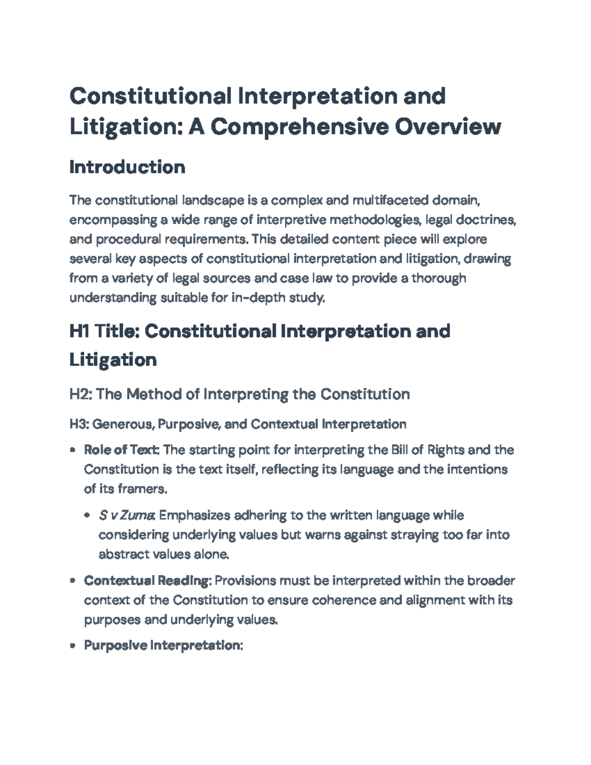 Constitutional Law (CL 101): Overview of Interpretation & Litigation ...