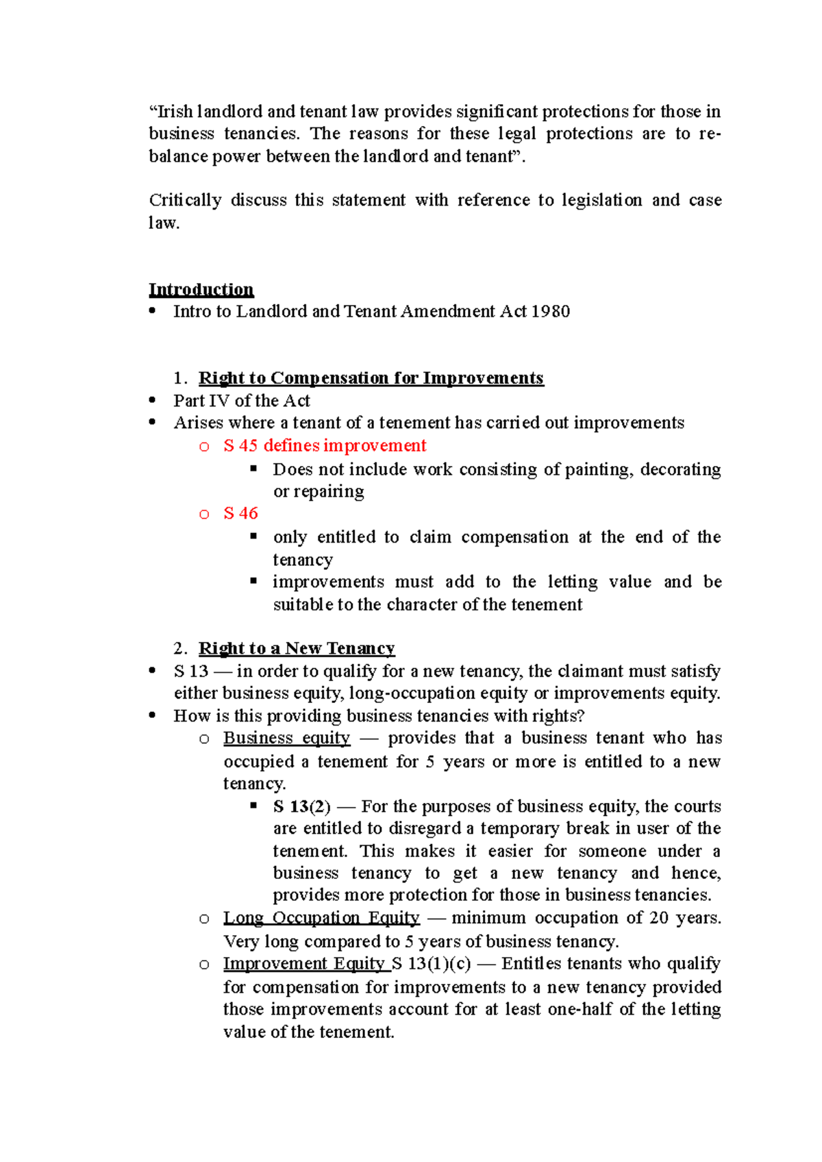 Landlord and Tenant Law: Protections for Business Tenancies Explained ...