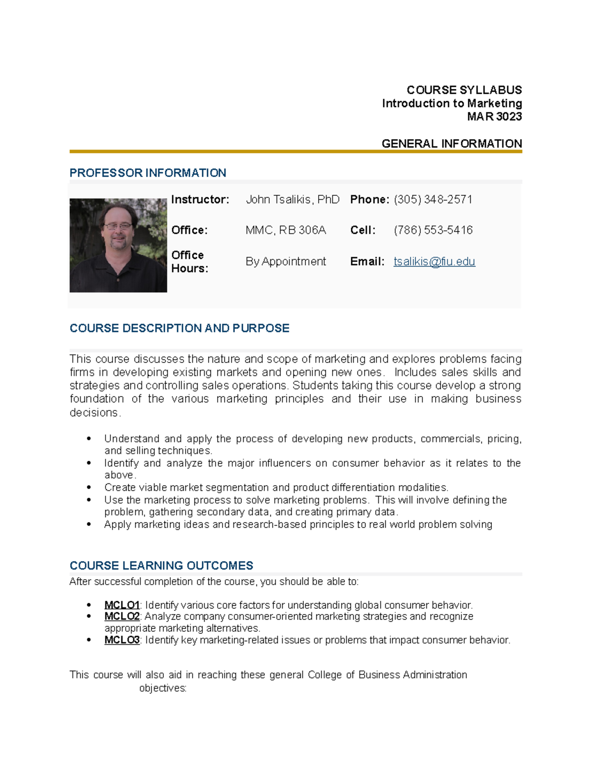 1. Syllabus MAR 3023 Fall 2022 Online[ 818] - Deprecated API usage: The ...