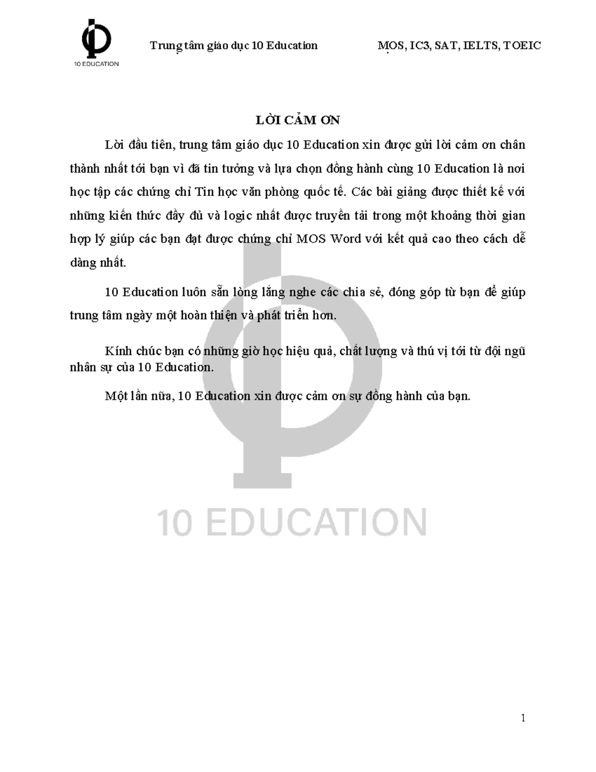 10 Edu MOS Free - TLG Word 2019 (Song ngữ) Hướng Dẫn và Bài Tập - Studocu