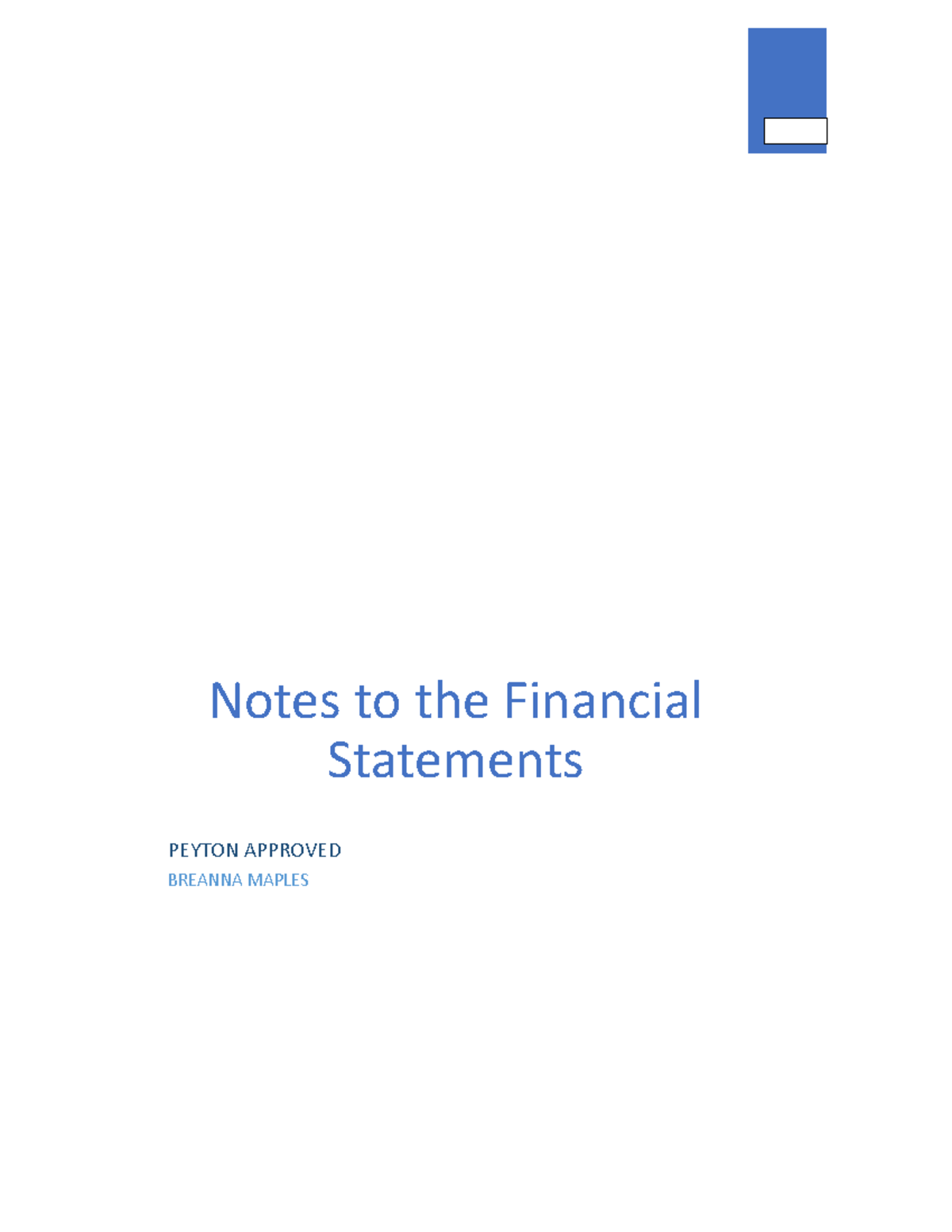 Acc 309 Notes on Financial Statement Analysis and Implications - Studocu