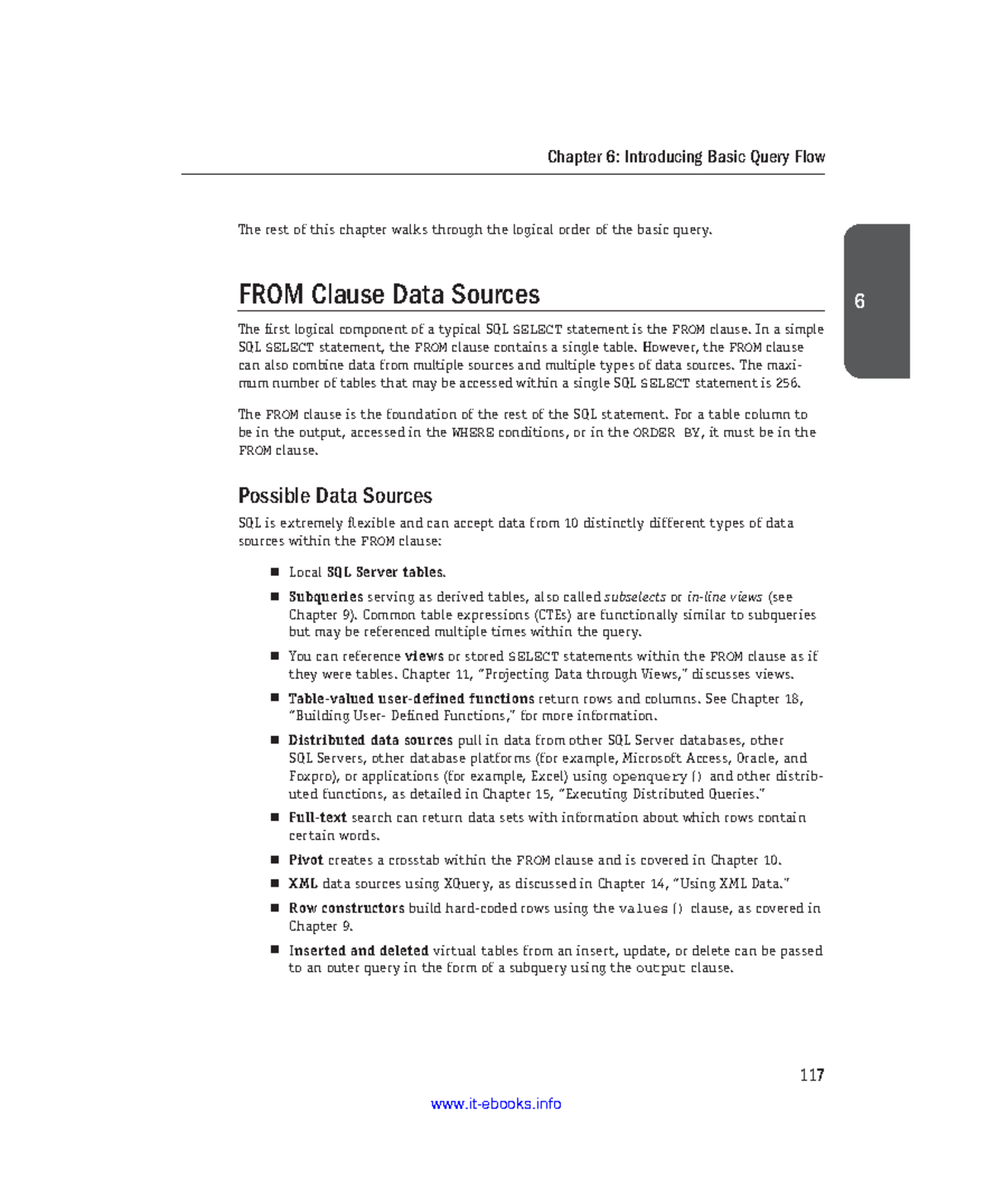 Sql server (16) - 117 Chapter 6: Introducing Basic Query Flow 6 The ...