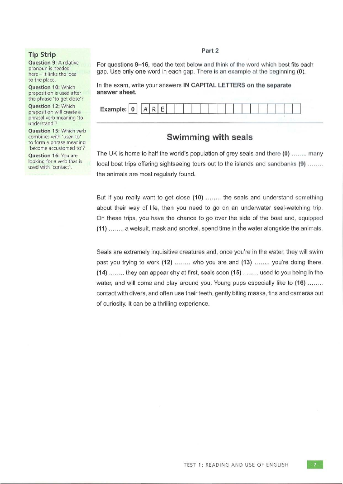 Part 4 & 5 Practice Test Plus 2: Reading and Use of English - Studocu
