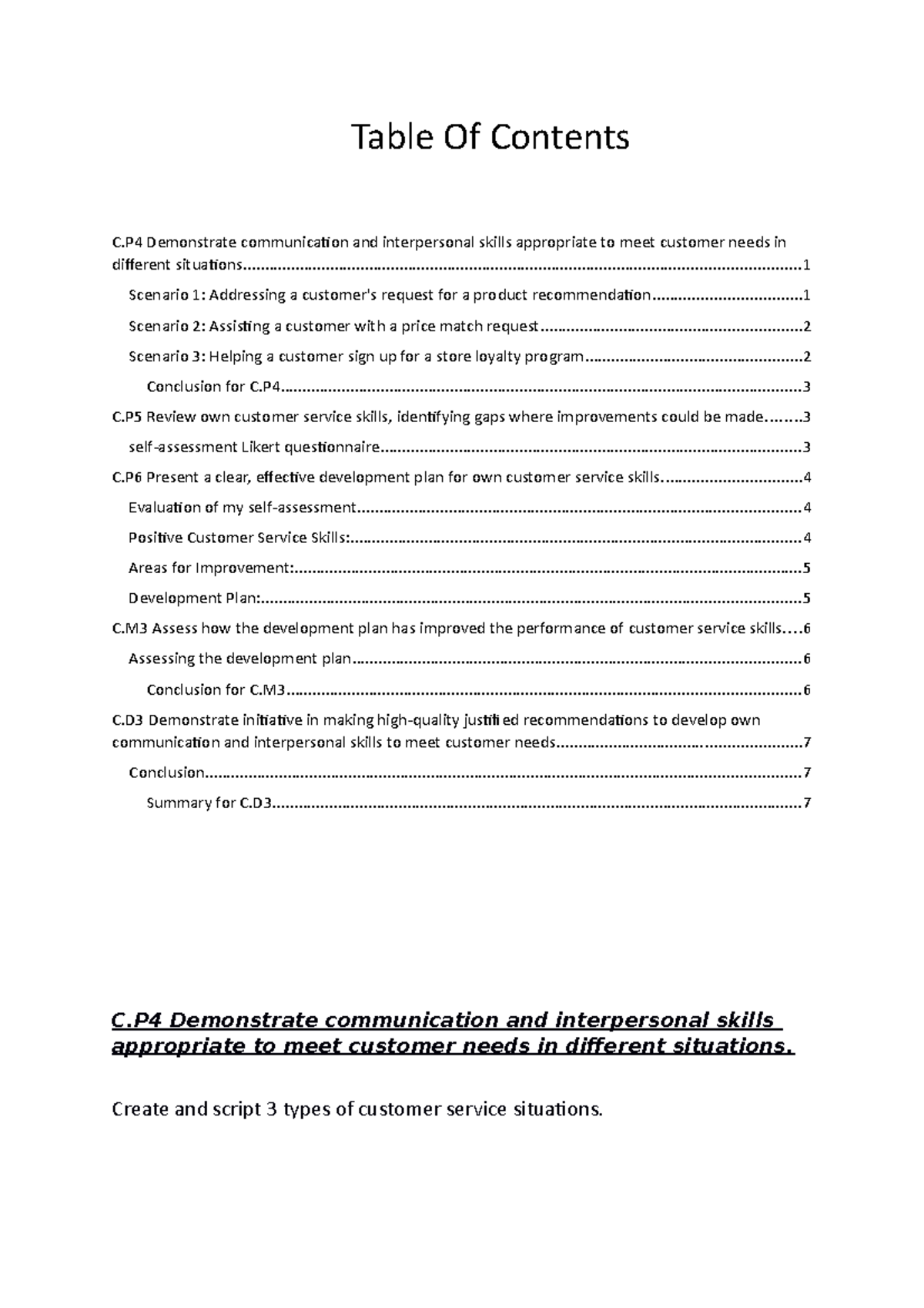 Customer Service Skills Development - Unit 14 Assignment 2 - Studocu