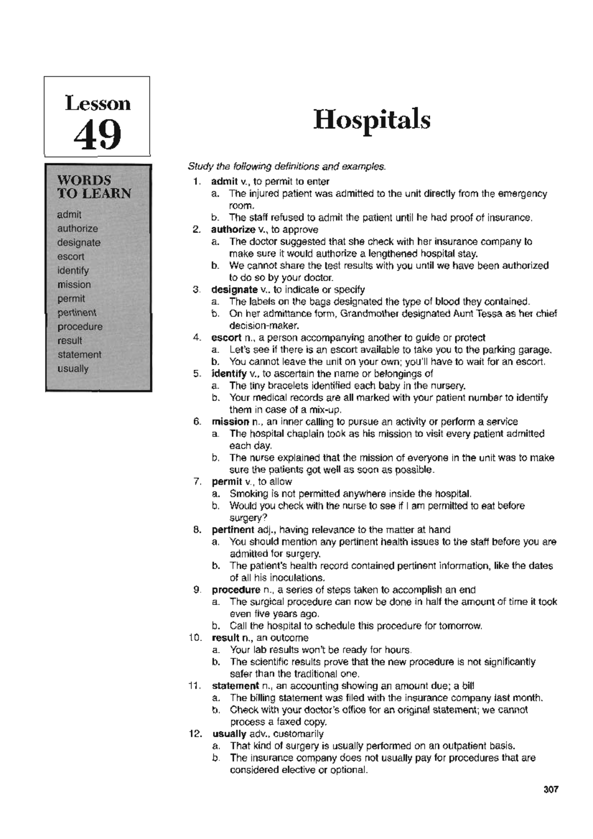 Lesson 49: Hospitals - Key Terms and Definitions for Understanding ...