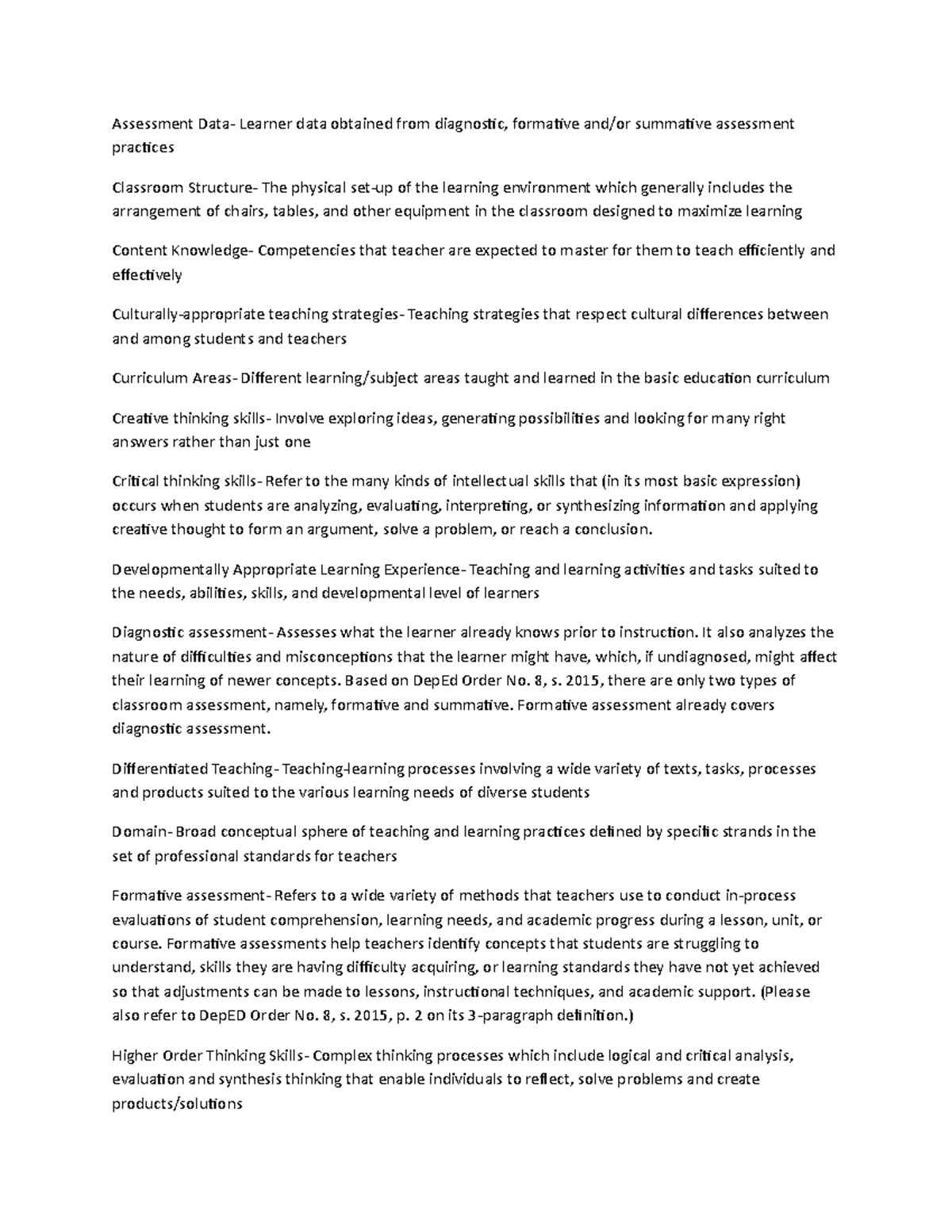 Assessment Data - assess - Assessment Data- Learner data obtained from ...