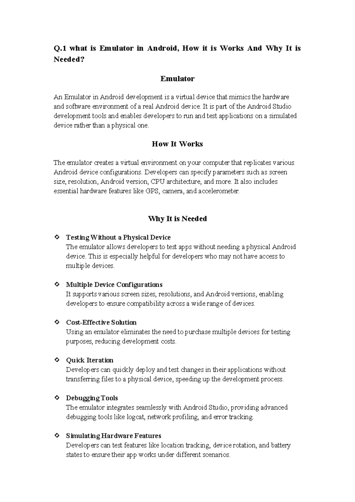 MAD - Emulator and App Development Guide for Android - Studocu