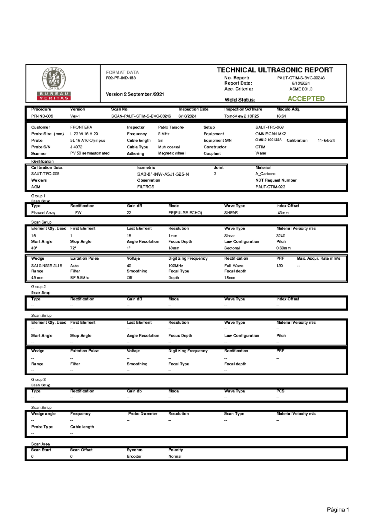 PAUT Ultrasonidos Technical Inspection Report - CTIM Documentation ...