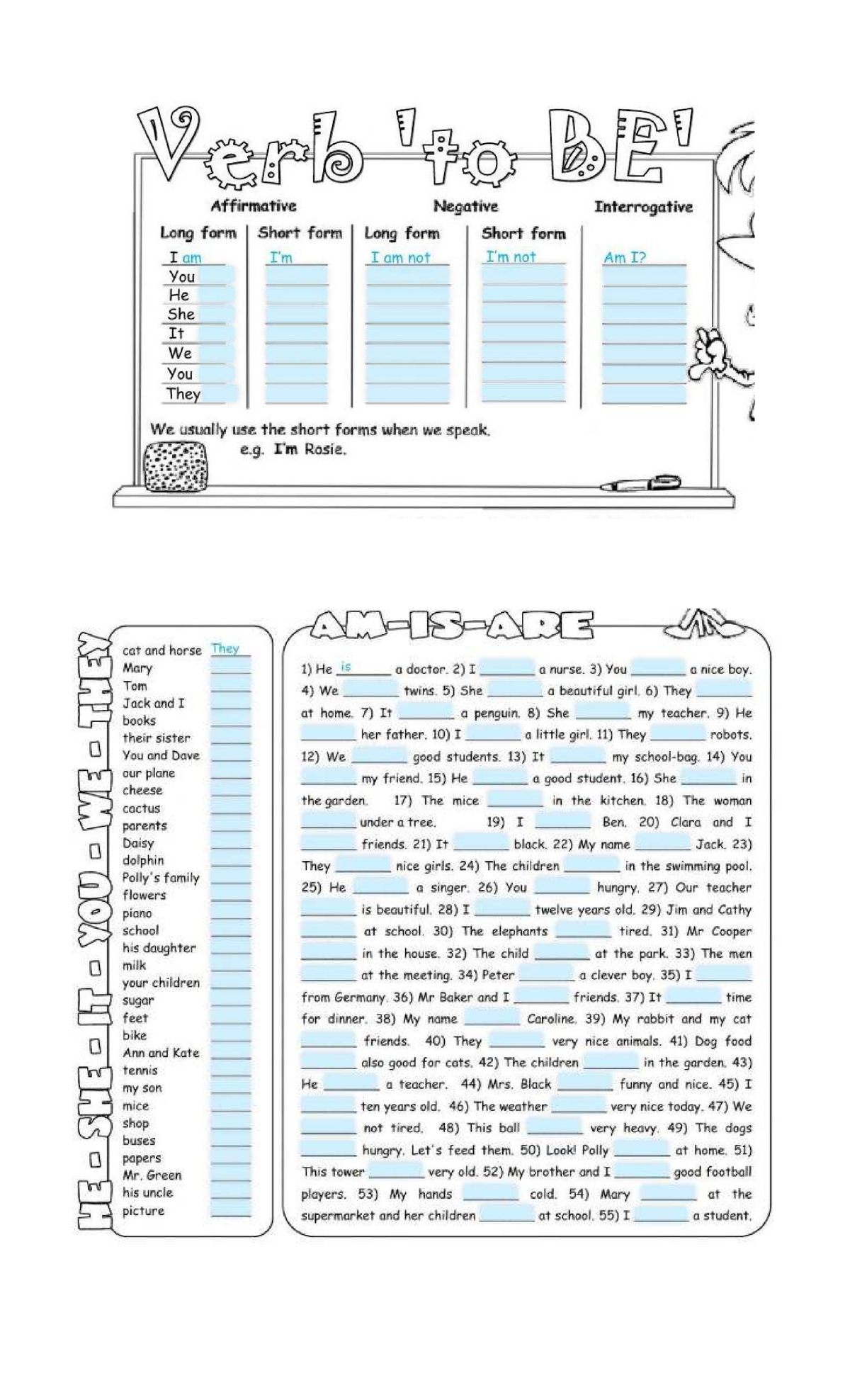 Ingles - Affirmative, Negative, and Interrogative Forms - Studocu