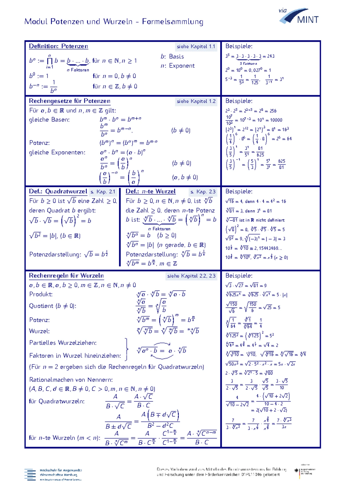 Formelsammlung Logarithmen - Modul Logarithmen - Formelsammlung ...
