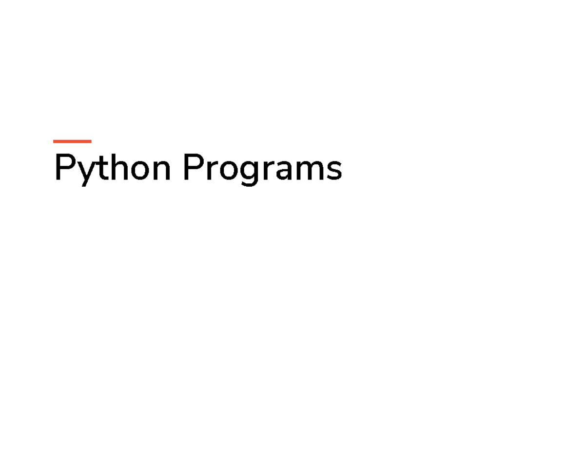 Python Programs 240827: Sample Inputs and Outputs for Practice - Studocu