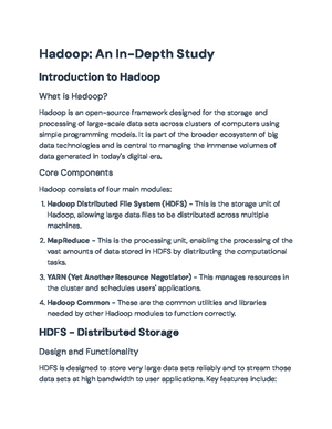 Understanding Hadoop Ecosystem: Framework, Tools, and Applications ...