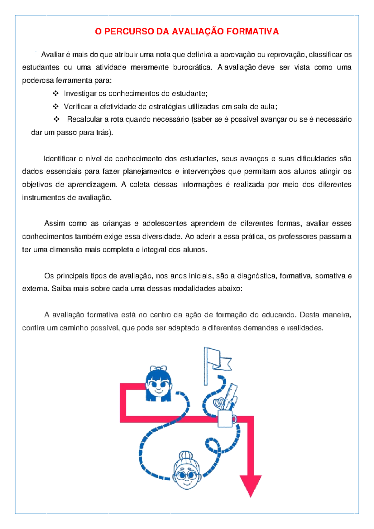 Avaliação Formativa - O PERCURSO DA AVALIAÇÃO FORMATIVA Avaliar é mais ...