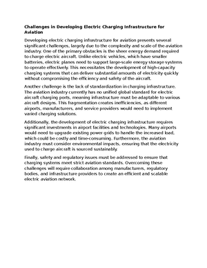 Challenges in Developing Sustainable Charging Solutions for Electric ...