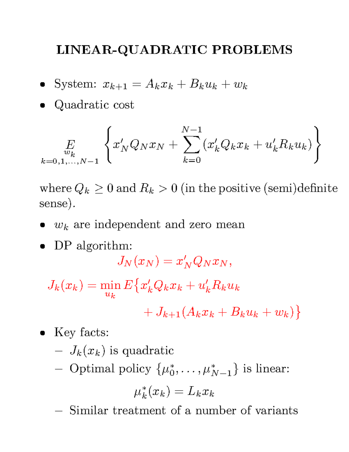 Chapter 4 Problems with Perfect State Information: DP Algorithms and ...