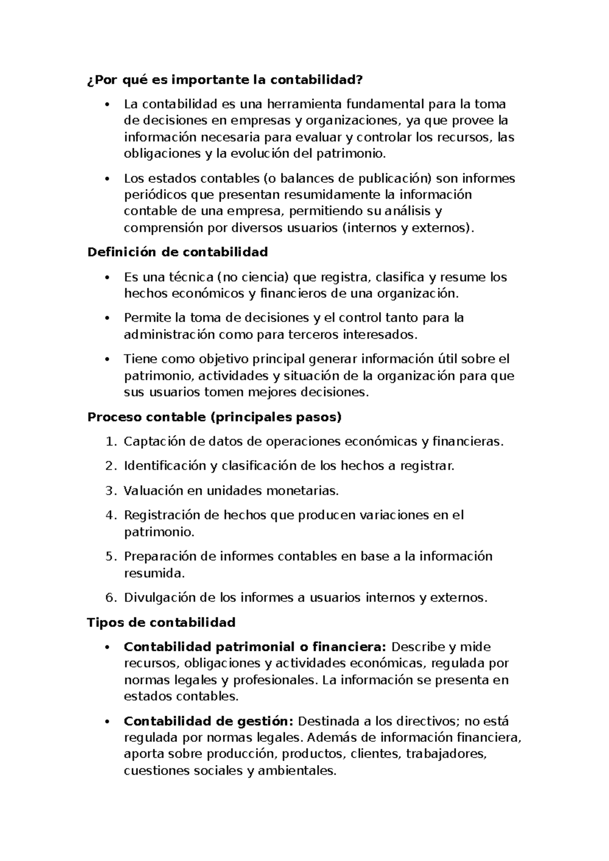 Resumen M1L1 - Importancia de la Contabilidad en la Toma de Decisiones ...