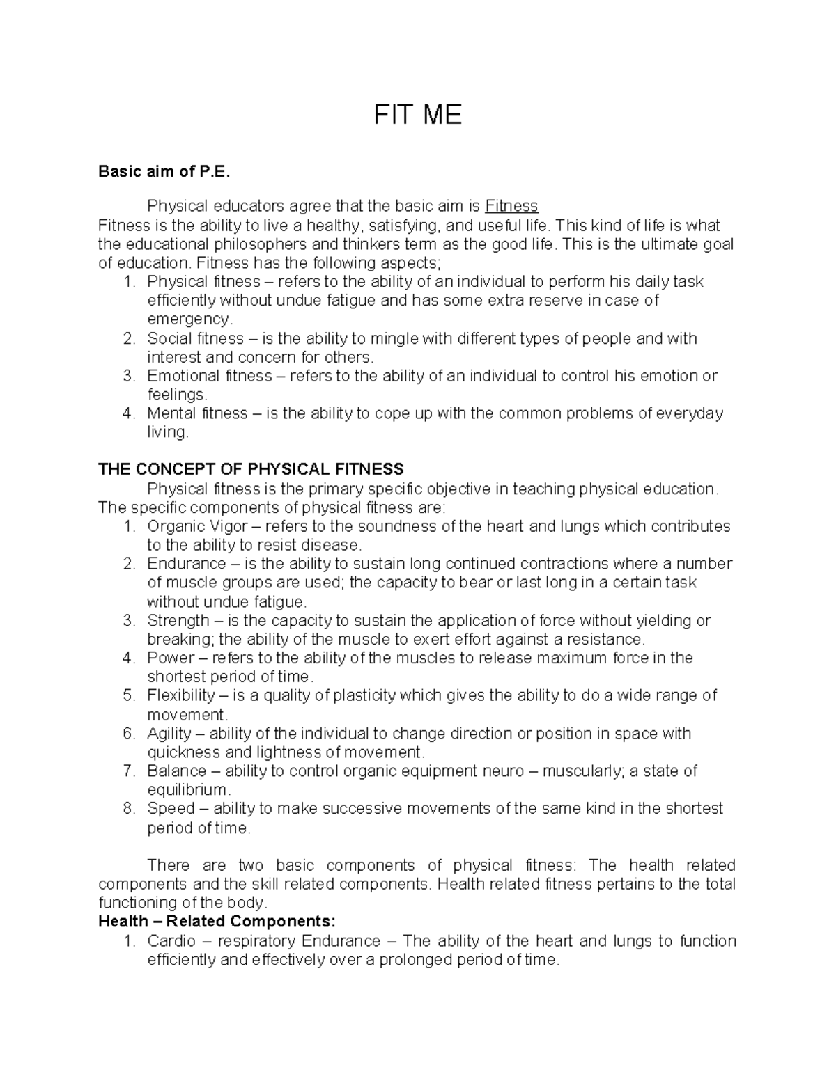 Photo inspiration: Visual Reference: Fit Me Understanding The Aims Of Physical Education