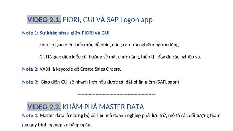 VIDEO 2.1-2.6: FIORI, GUI & SAP Logon App Overview and Master Data ...