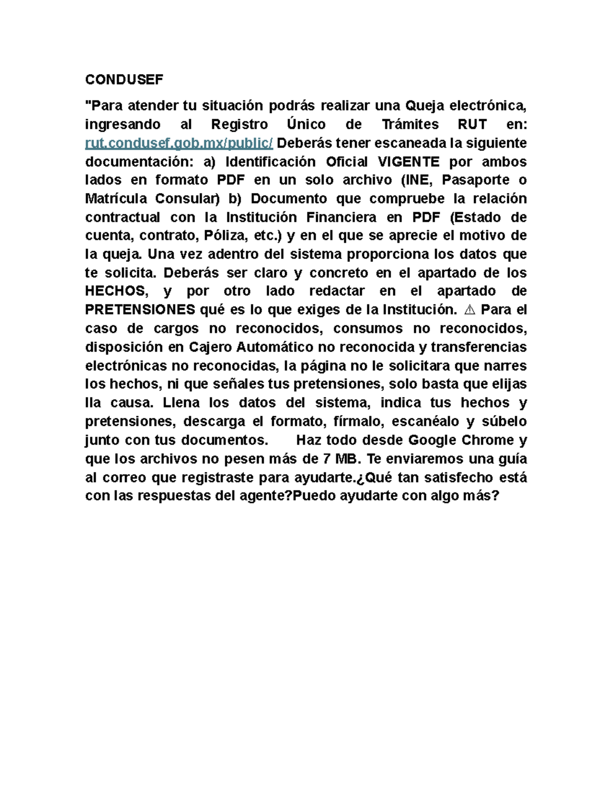 Condusef - Pasos para Presentar Queja Electrónica - Studocu