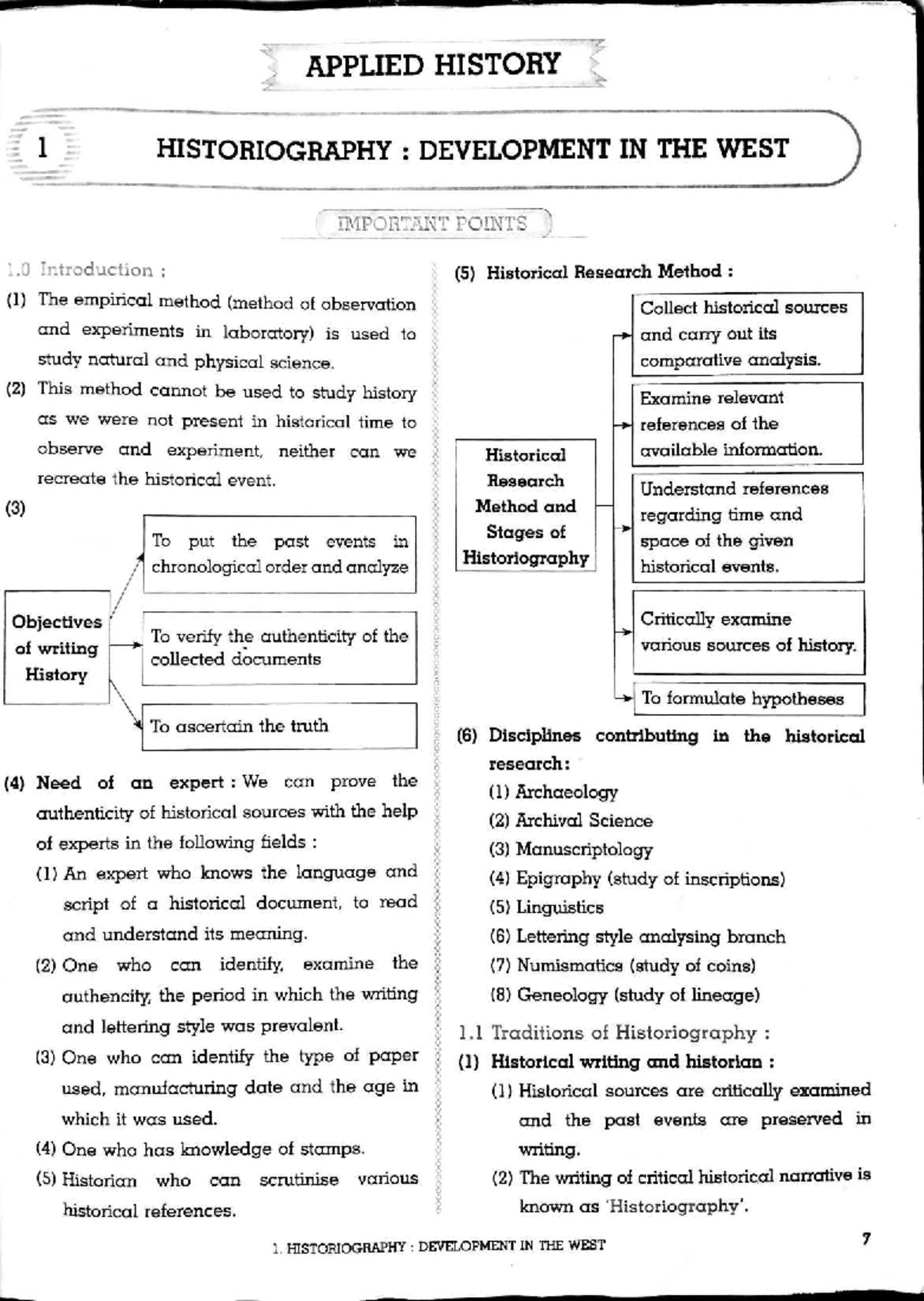 APPLIED HISTORY 1: HISTORIOGRAPHY DEVELOPMENT IN THE WEST - KEY POINTS ...