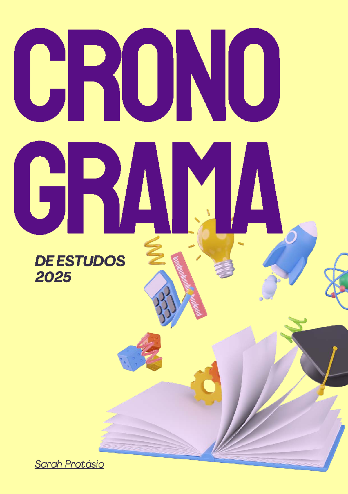 CRONOGRAMA DE ESTUDOS 2025 - SARAH PROTÁSIO: GUIA COMPLETO PARA O ENEM ...