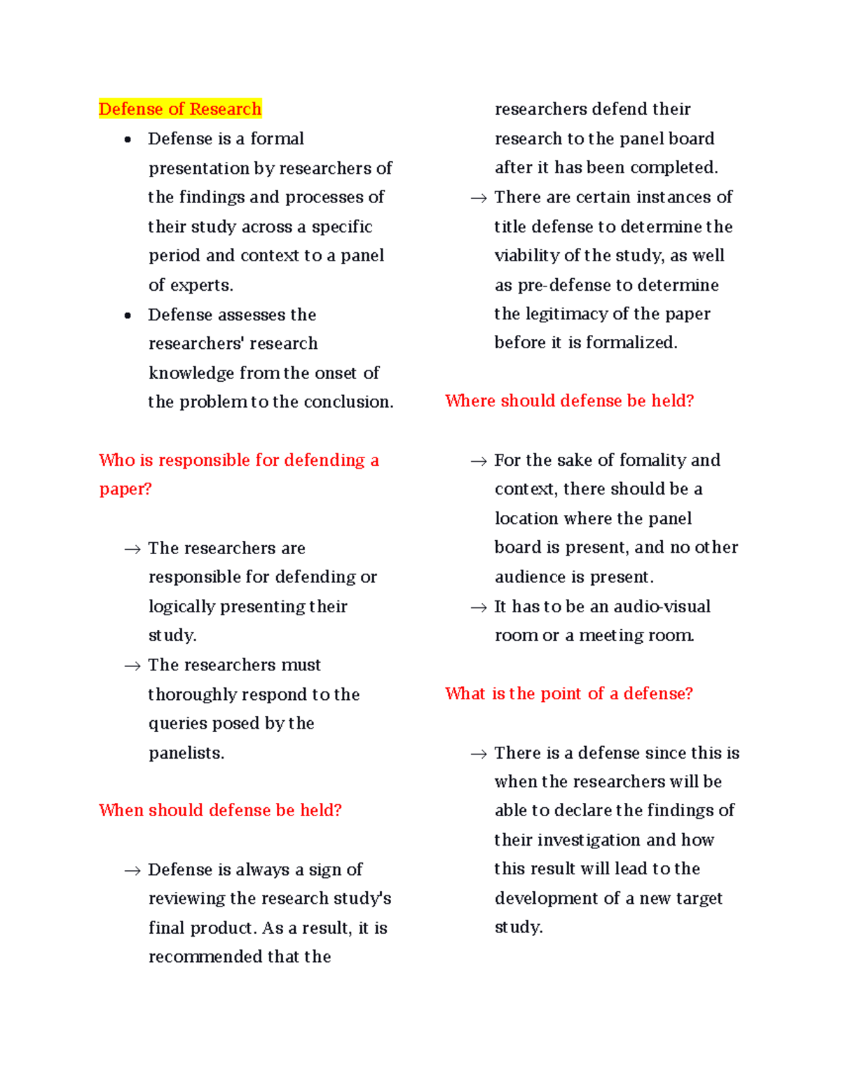 Guidelines for Final Defense Presentation (Research) - Studocu