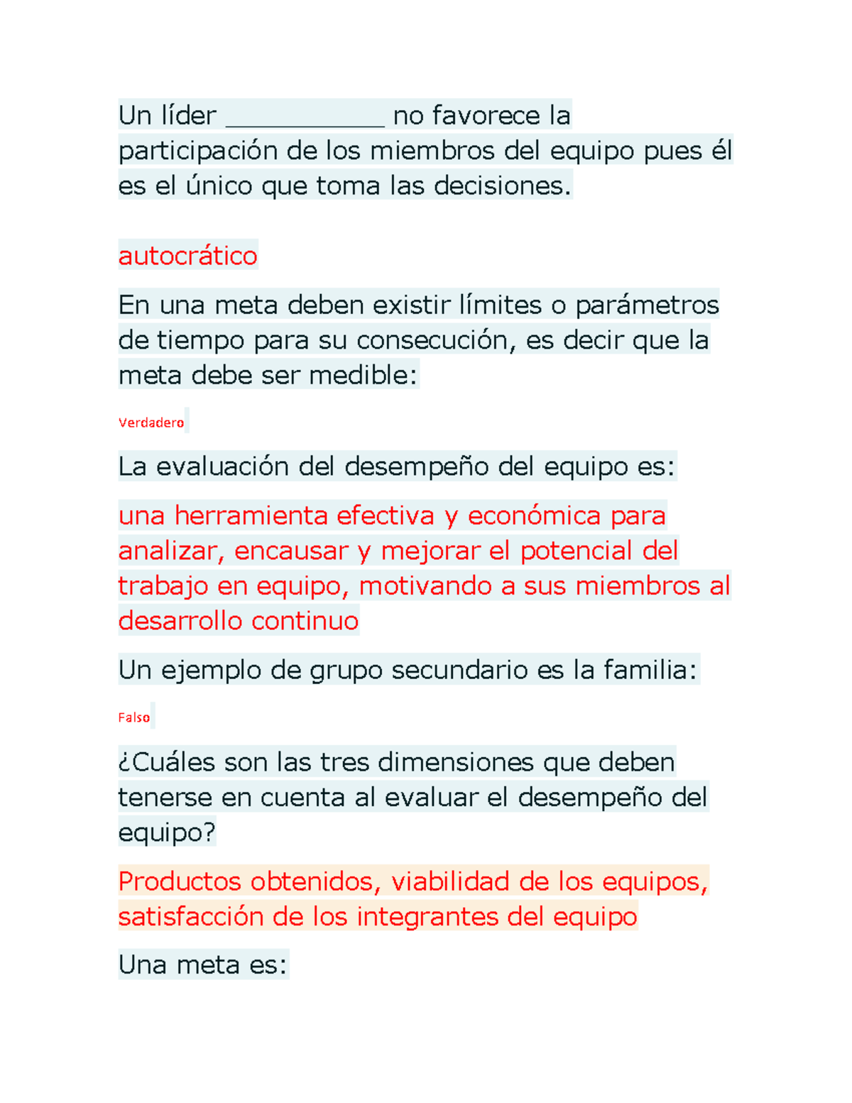 Examen Final Procadist: Estructura y Evaluación del Trabajo en Equipo ...