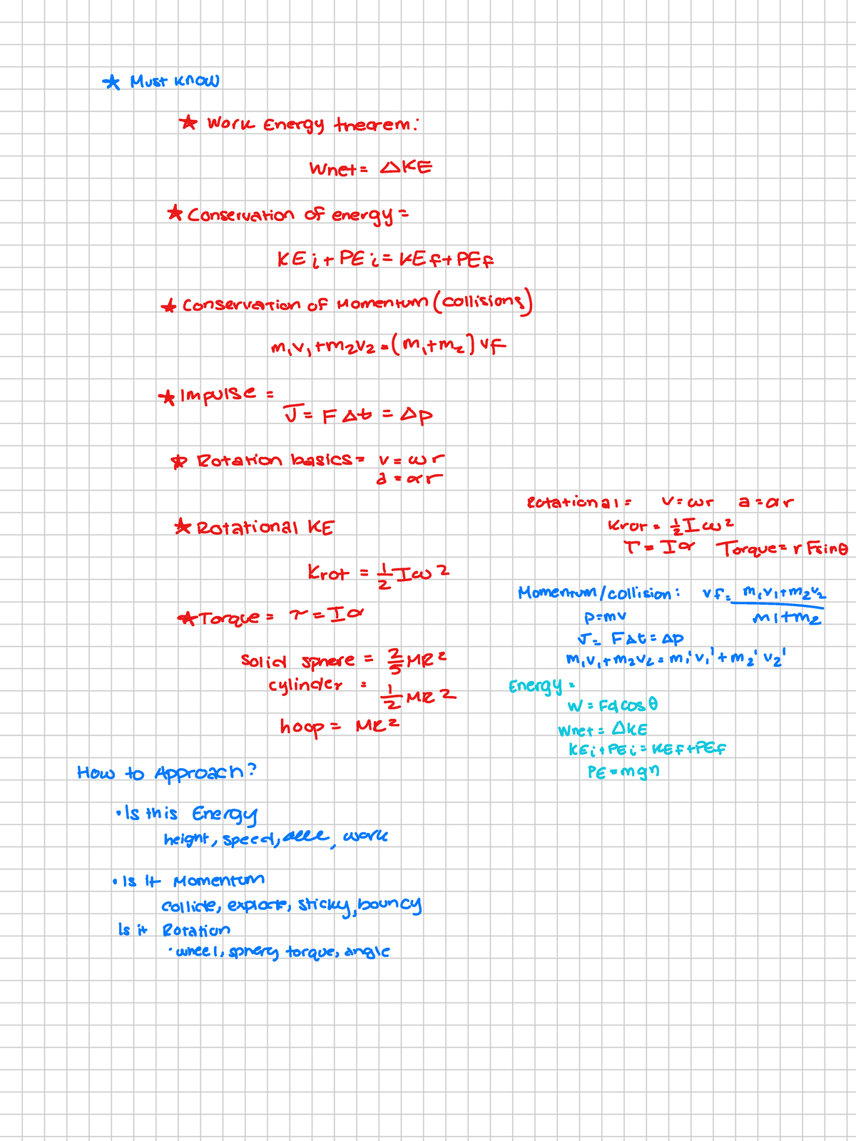 PHY WORK 2 - Essential Notes on Energy, Momentum & Rotation - Studocu