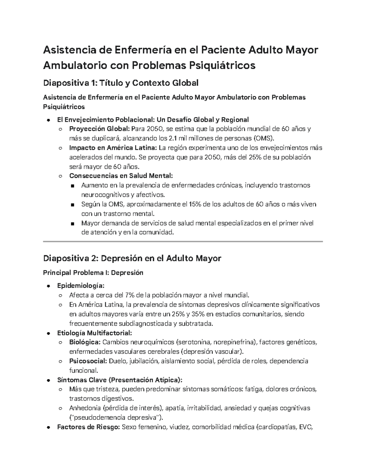 Enfermería Gerontopsiquiátrica: Asistencia al Adulto Mayor con ...