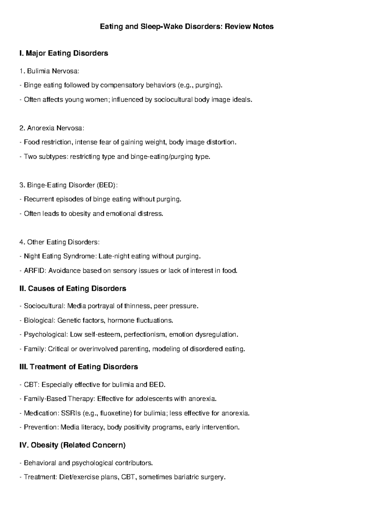 Chapter 9 Eating and Sleep Wake Disorders - Eating and Sleep-Wake ...
