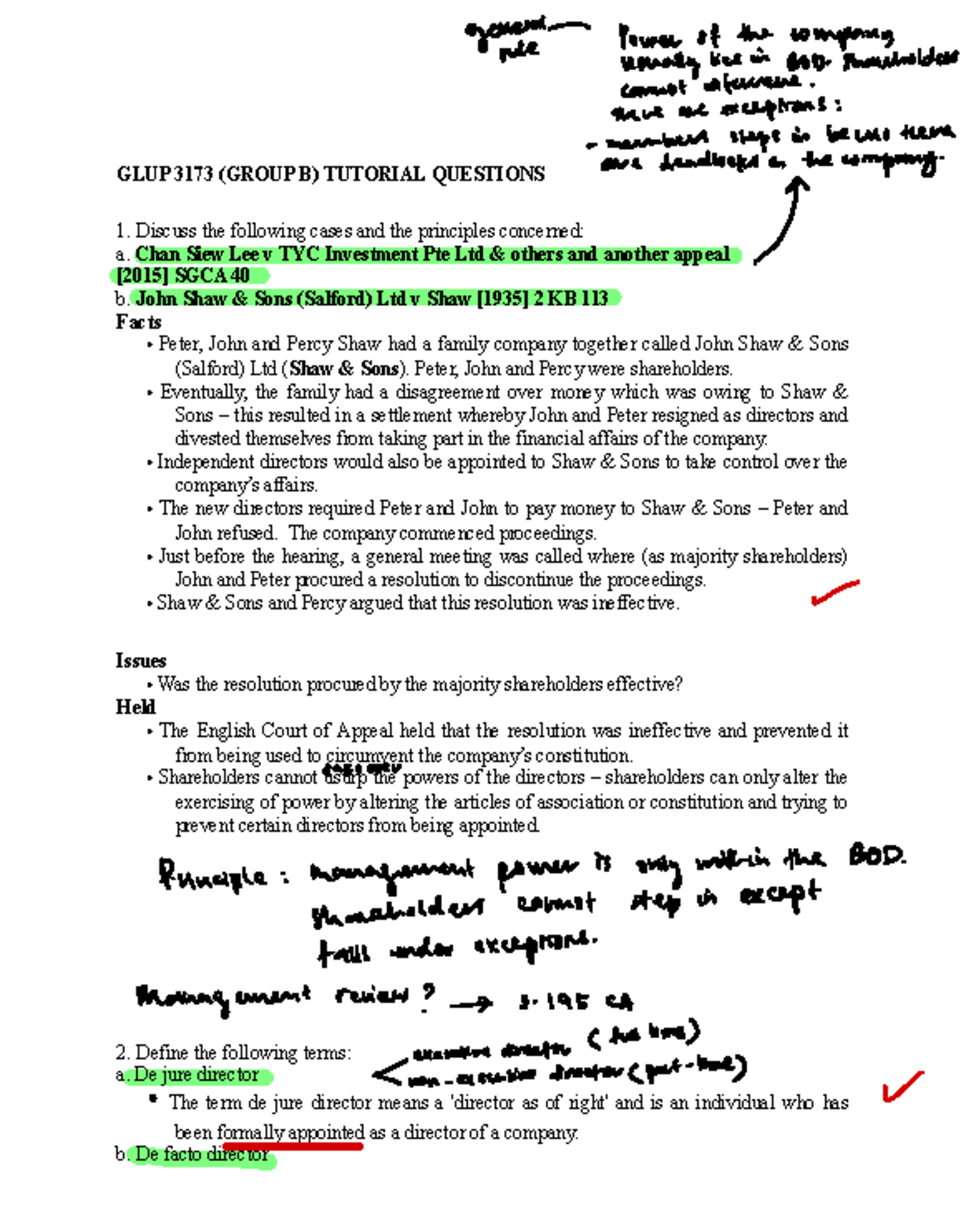 TUTO 1 Discussion - GLUP 3173 (GROUP B) TUTORIAL QUESTIONS Discuss the ...