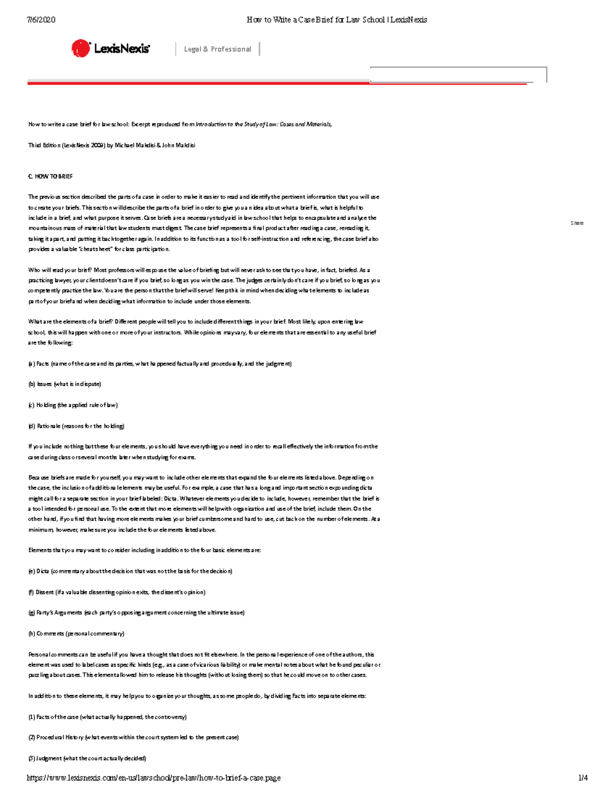 Writing Effective Case Briefs for Law School: A Guide - Studocu