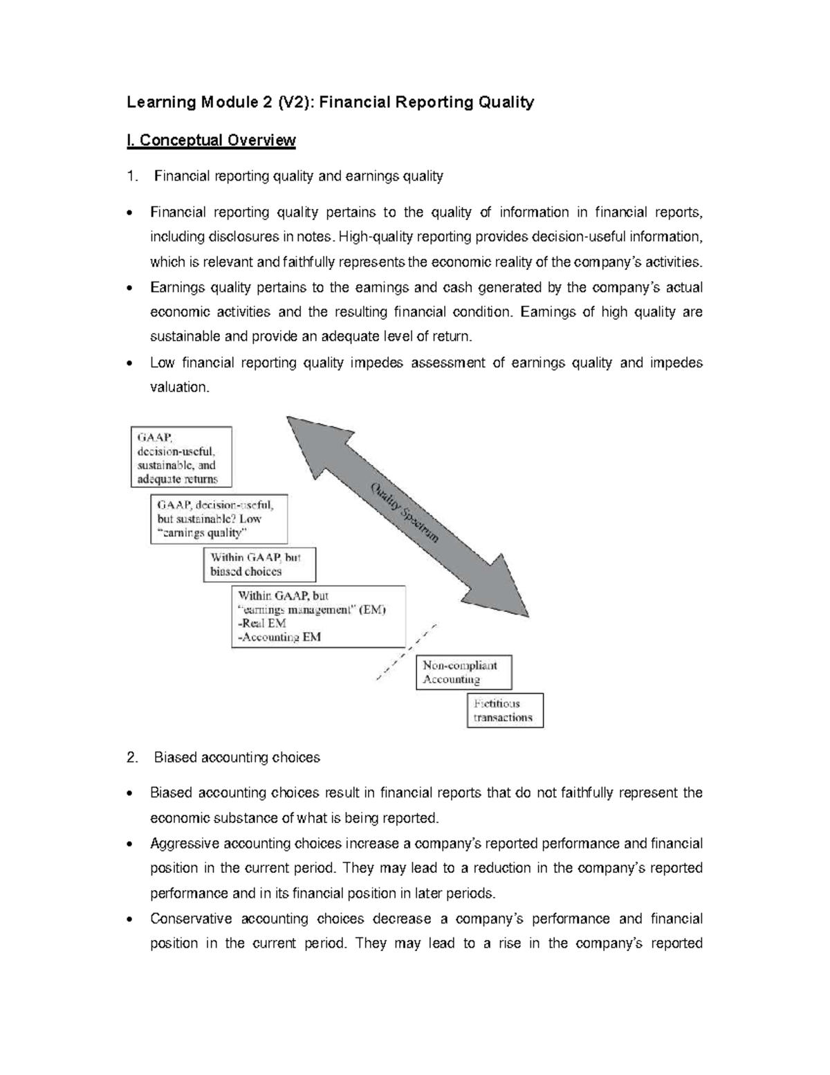 (V2) LM 2 Summary: Financial Reporting Quality Insights - Studocu