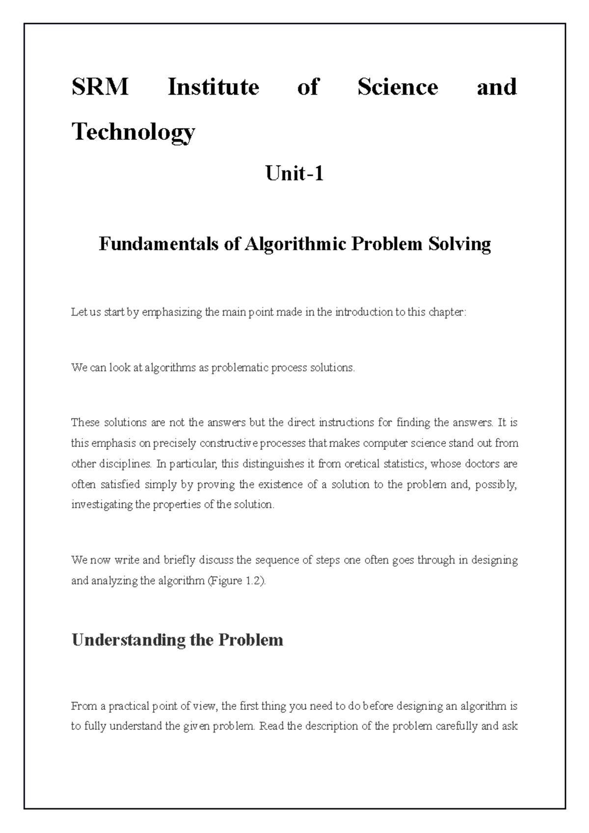 Fundamentals of Algorithmic Problem Solving: Design Strategies ...