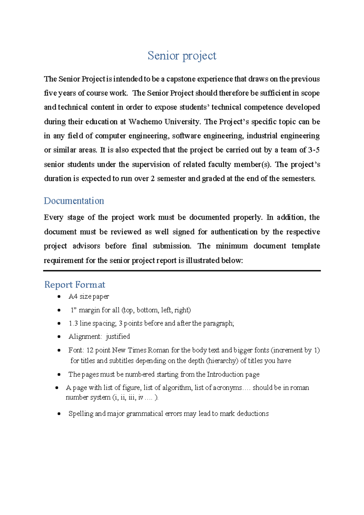 Revised Final Year Project Guidelines for Software Engineering B.Sc ...