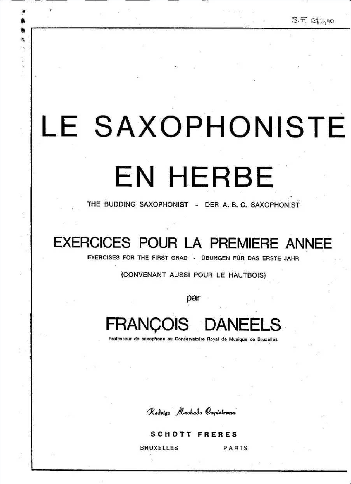 Exercices de Saxophone pour Débutants - S.F. Rg3H0 - Studocu