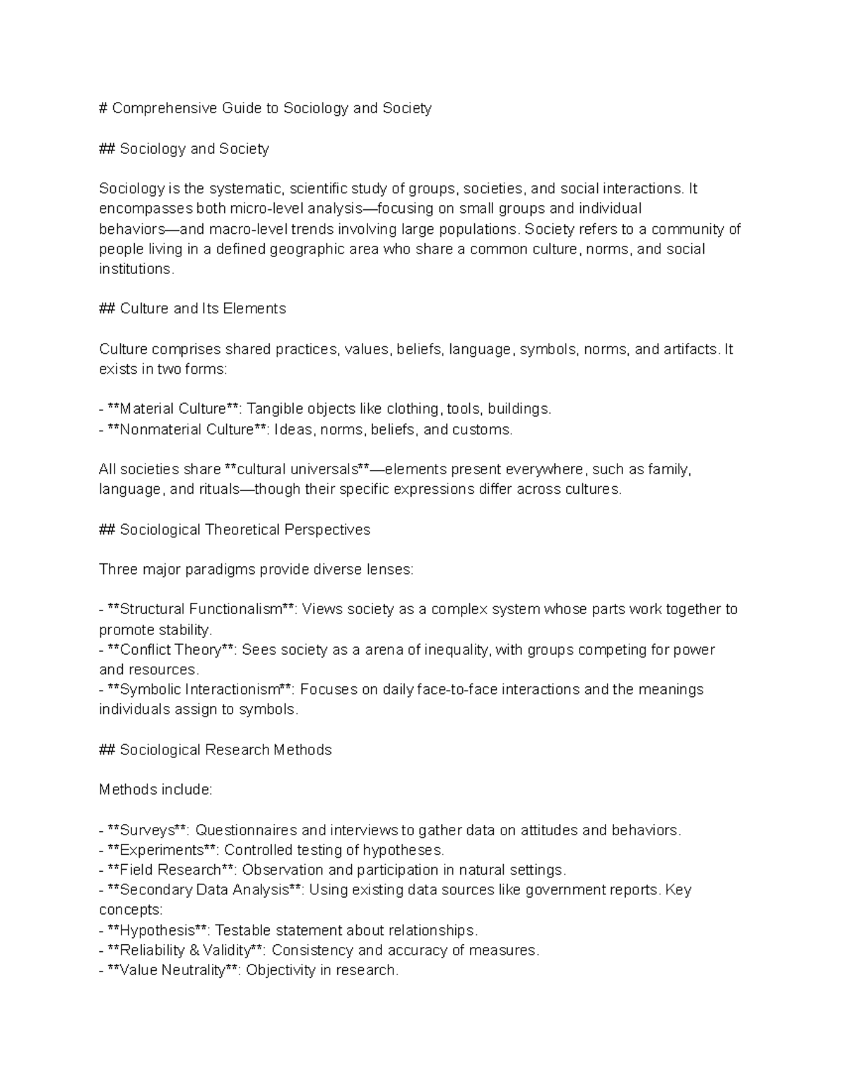 Sociology 101: Comprehensive Overview of Society and Social Dynamics ...