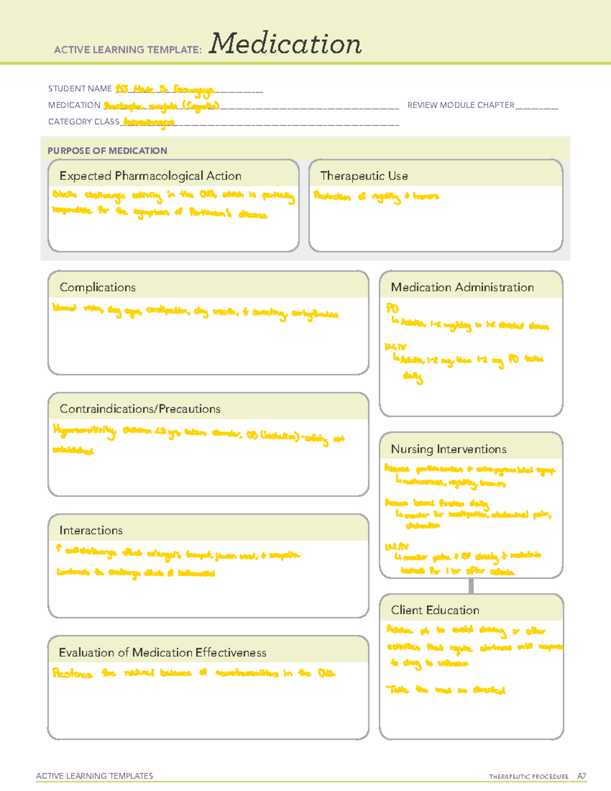 Medication form 3 copy - ALT Med Templates - ACTIVE LEARNING TEMPLATES ...