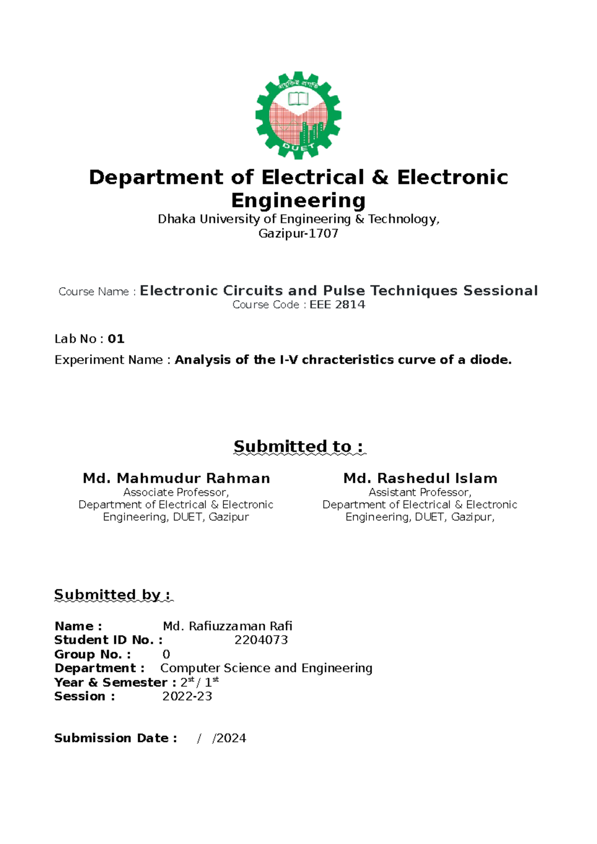 Department of EEE top page - Department of Electrical & Electronic ...