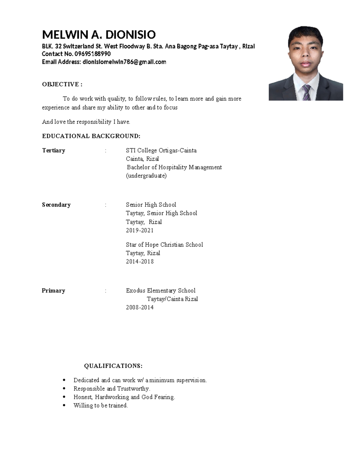 PROF DEV - Comprehensive Profile & Qualifications Summary - Studocu